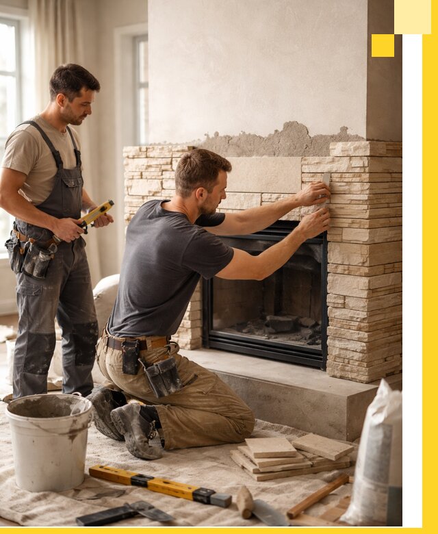 Установка и монтаж каминов для загородного дома в Нерюнгри