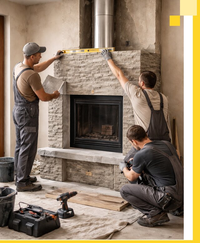 Профессиональный монтаж каминов под ключ в Нерюнгри для дома