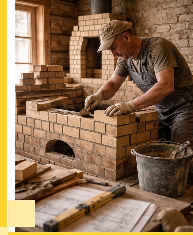 Кладка печей из кирпича в Нерюнгри цены от 32580 р. - ЭриданНрю