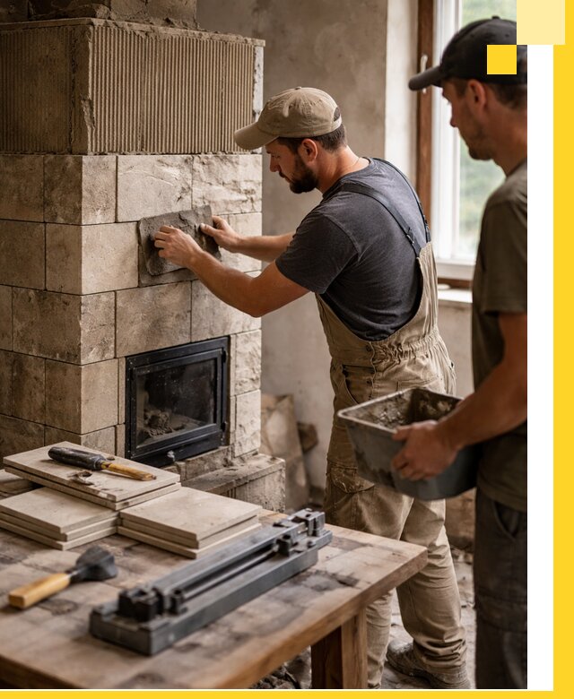 Профессиональная облицовка печей в Нерюнгри: керамика и камень