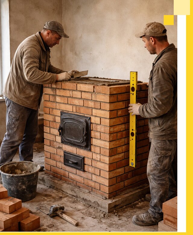 Отопительные печи под ключ в Нерюнгри, установка и сборка