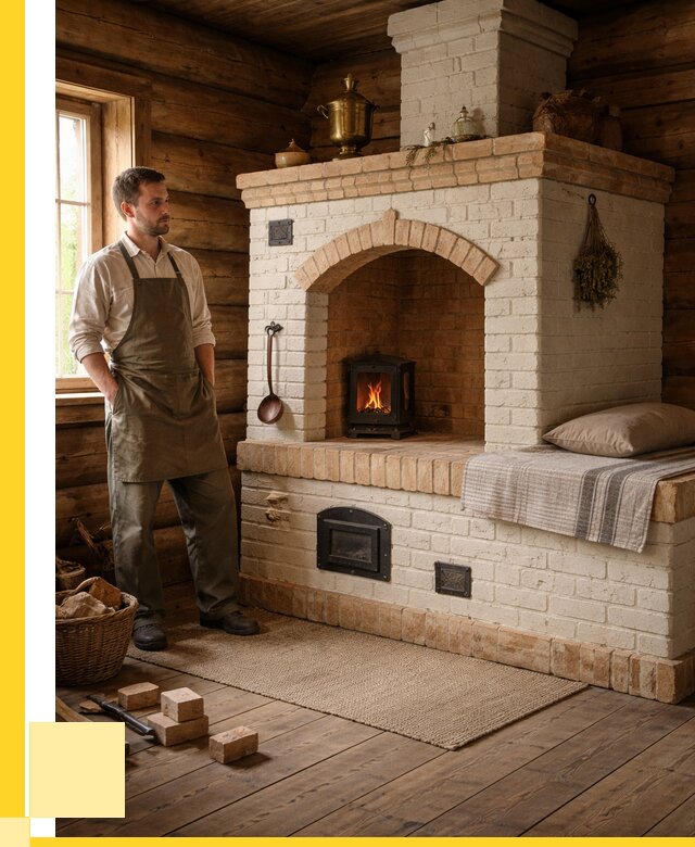 Русские печи с лежанкой под ключ в Нерюнгри от 162900 р. ЭриданНрю