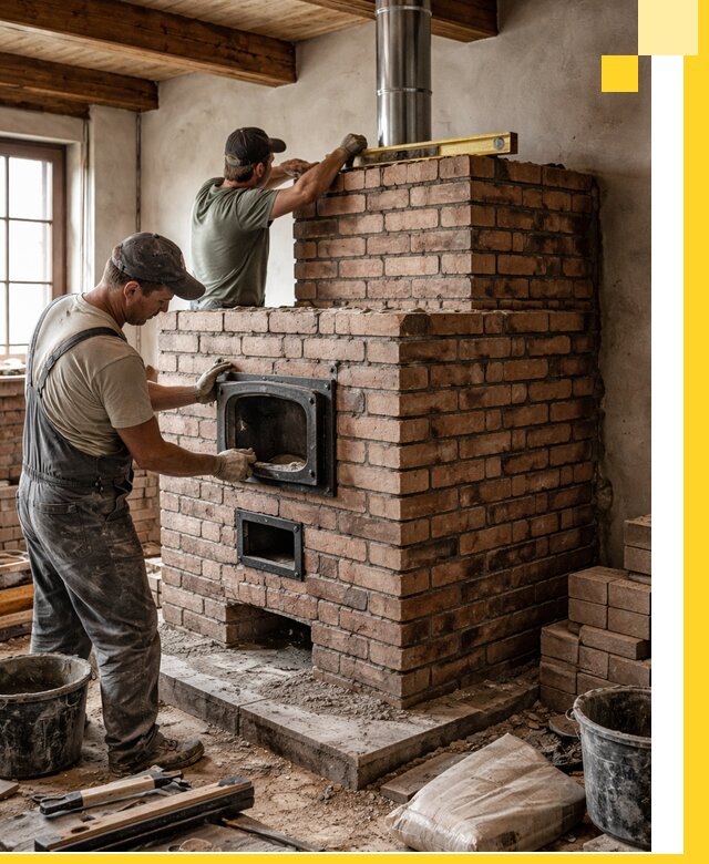 Печи для загородного дома под ключ в Нерюнгри — монтаж и сервис