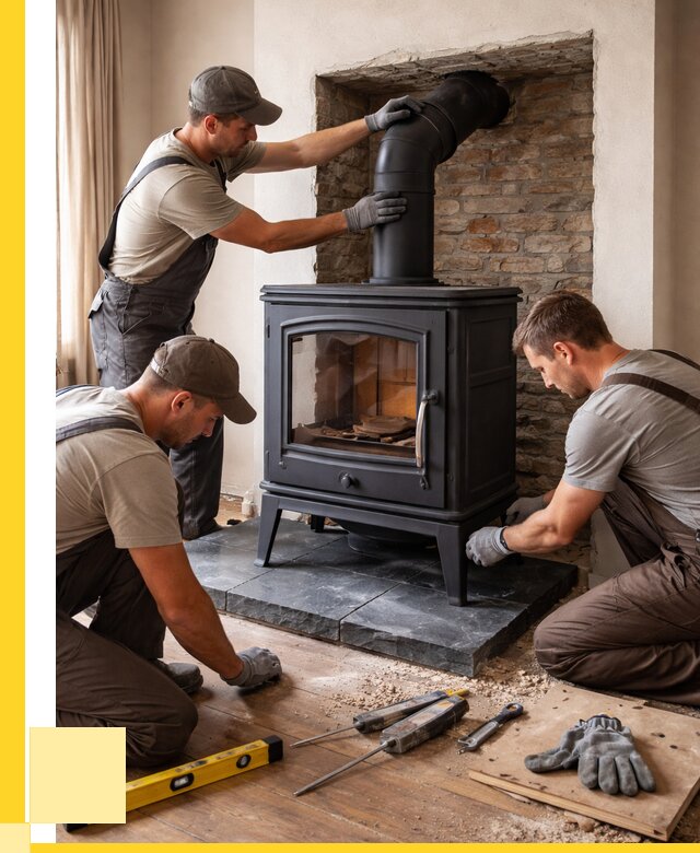 Монтаж печи камина в частном доме в Нерюнгри от 27150 р. | ЭриданНрю