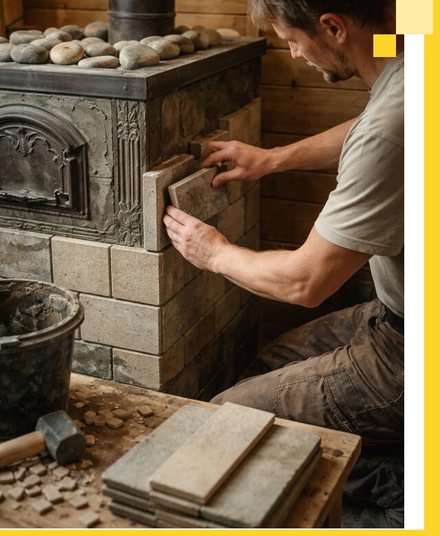 Облицовка банных печей в Нерюнгри профессиональная отделка