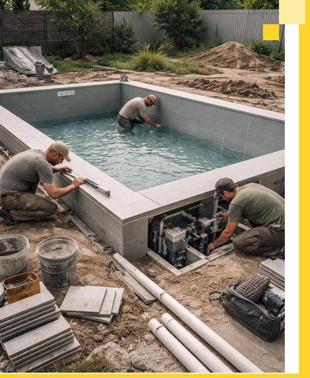 Строительство и монтаж бассейнов для дачи под ключ в Нерюнгри