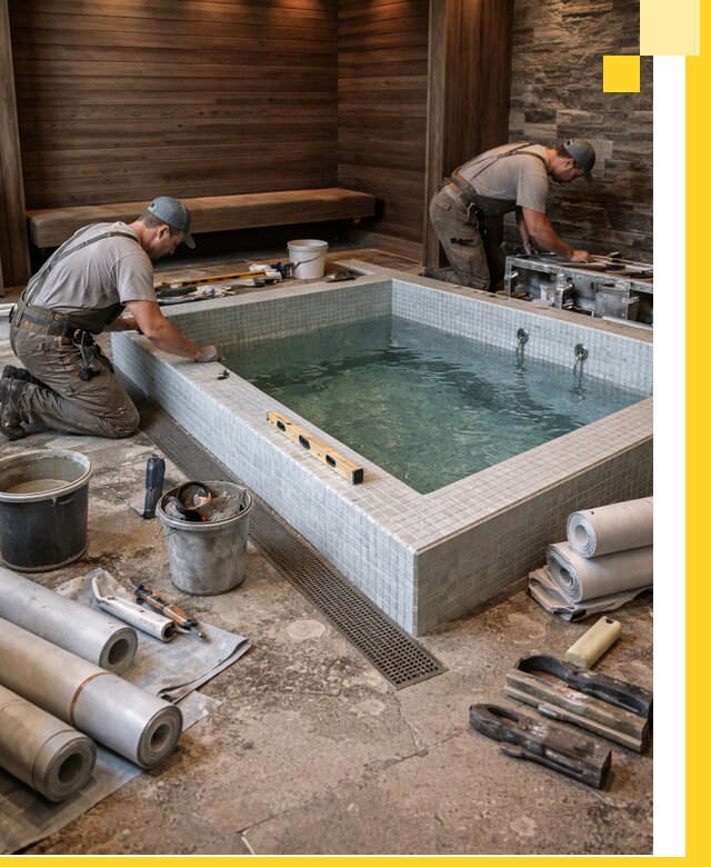 Установка и строительство бассейнов для сауны в Нерюнгри