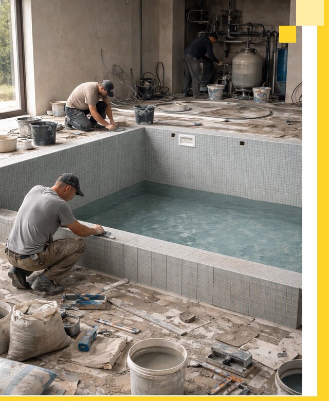 Строительство и монтаж бассейнов в помещении в Нерюнгри