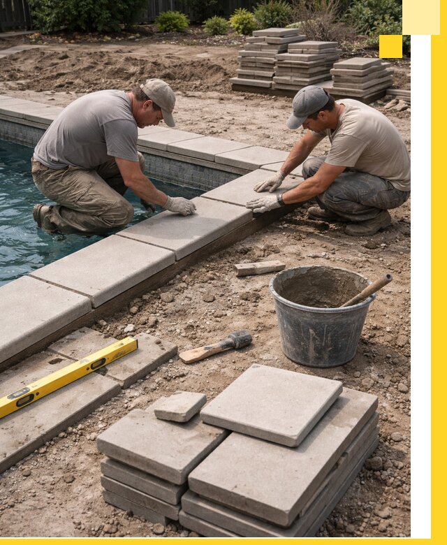Установка и изготовление копингового камня для бассейнов в Нерюнгри