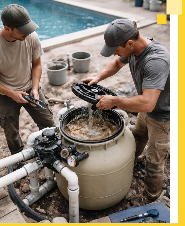 Установка и обслуживание песочных фильтров для бассейнов в Нерюнгри