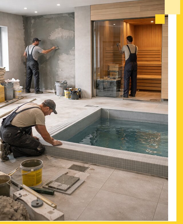 Проектирование и строительство сауны с бассейном в Нерюнгри