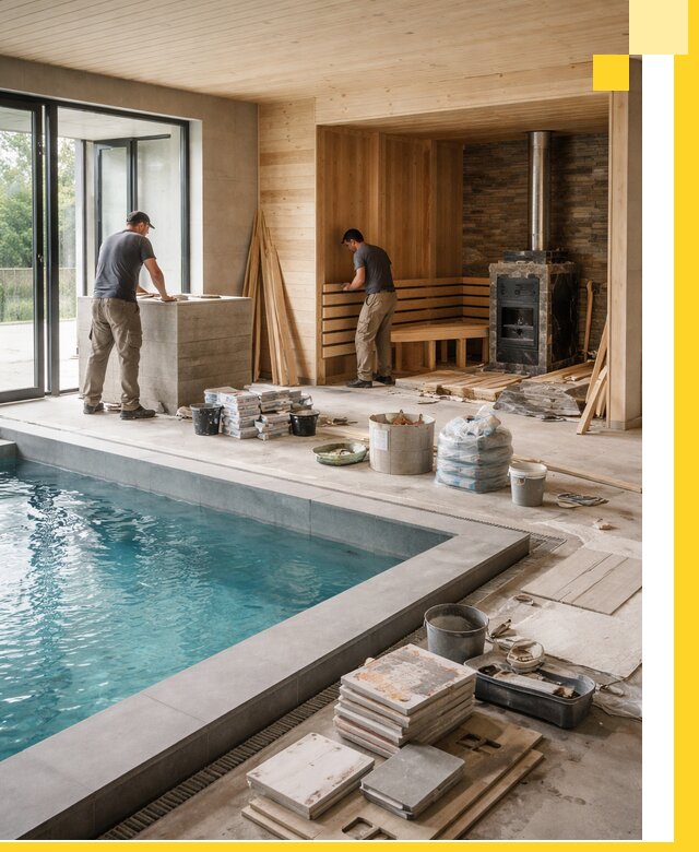 Проектирование и строительство бань с бассейном в Нерюнгри