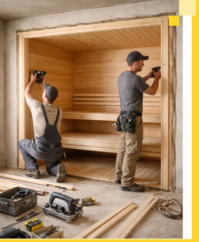 Монтаж саун под ключ в Нерюнгри — проектирование и установка