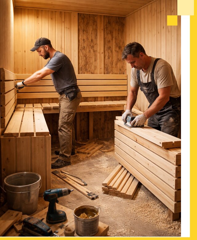 Профессиональный комплексный ремонт саун под ключ в Нерюнгри