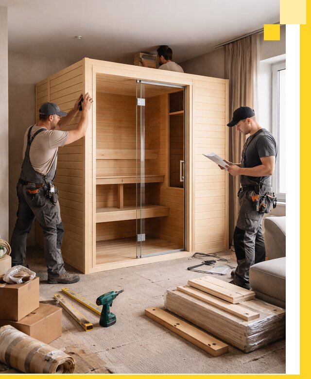 Установка и благоустройство саун в квартире в Нерюнгри