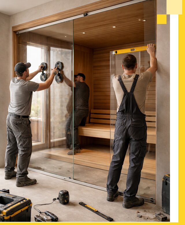 Производство и монтаж стеклянных саун под ключ в Нерюнгри