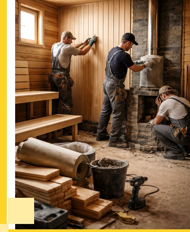 Ремонт бань под ключ в Нерюнгри от 48870 р. | ЭриданНрю