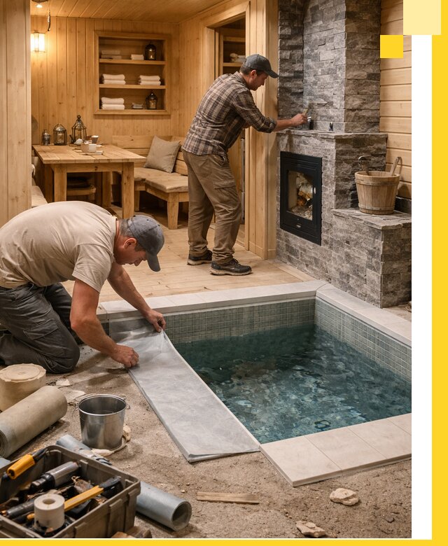 Строительство бань с комнатой отдыха под ключ в Нерюнгри