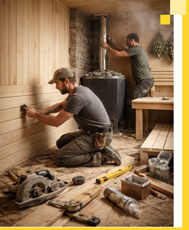 Полное строительство и оснащение парных под ключ в Нерюнгри