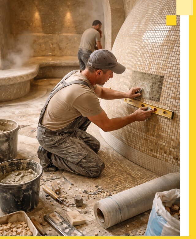 Хамам под ключ в Нерюнгри: проектирование, строительство, отделка