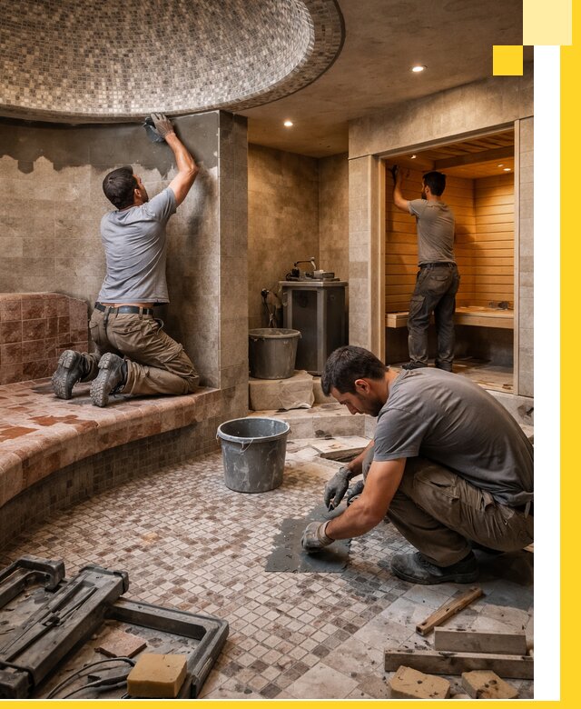 Проект и строительство хамама бани и сауны под ключ в Нерюнгри