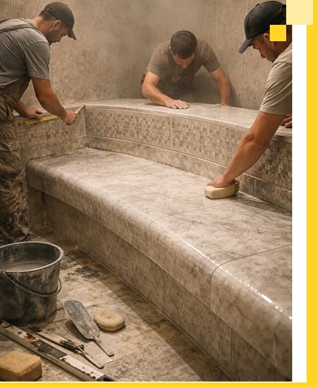 Изготовление и установка сидений для хамама в Нерюнгри