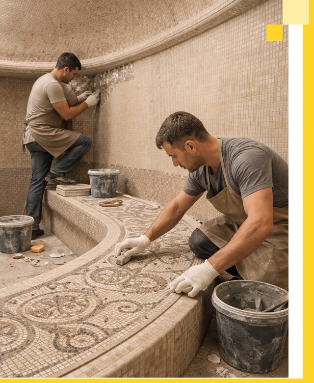 Плитка для хамама в Нерюнгри, укладка, подбор и поставка